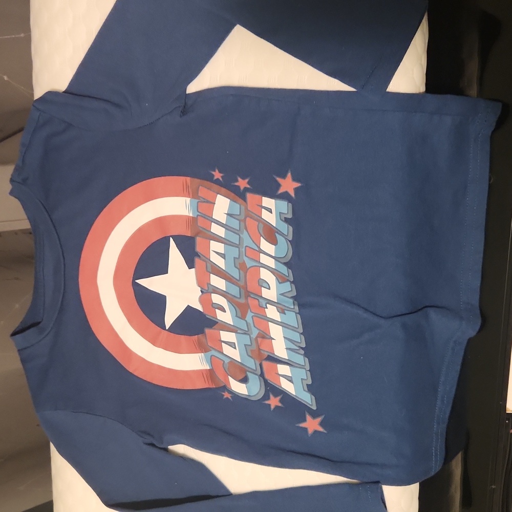 3/$10-Marvel Blue and Red Graphic Tee
